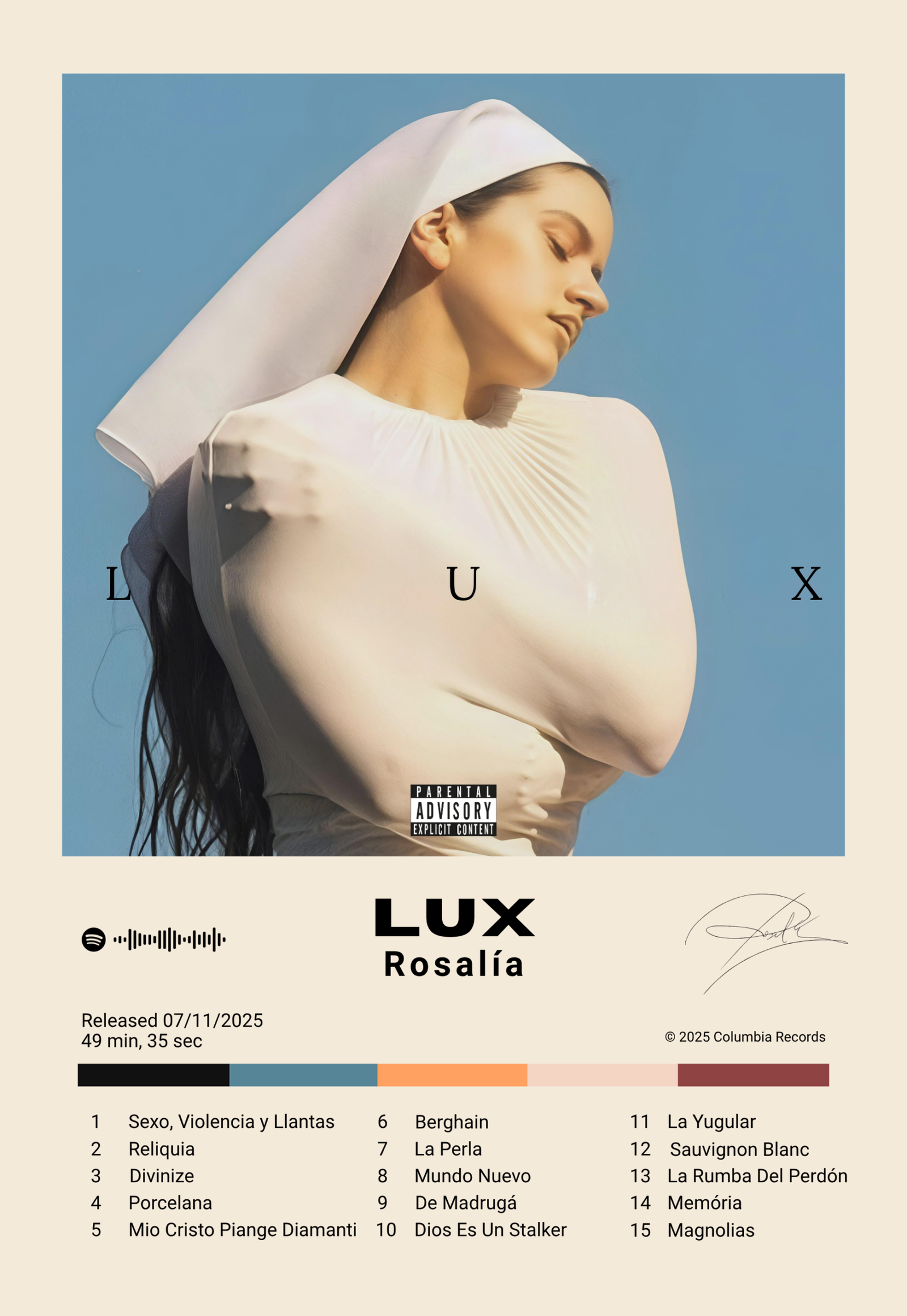 Rosalía: LUX (poster album)